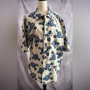 Kai-Veikau Men’s Tropical Palm Hawaiian Button Down Short Sleeve Shirt  XXL